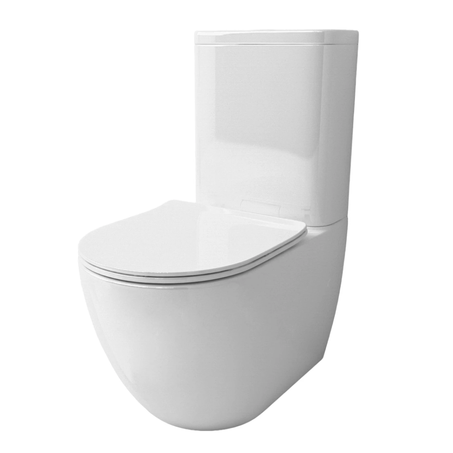 Унитаз Esbano Fortex-N Glossy White напольный, безободковый, с сиденьем микролифт, цвет белый