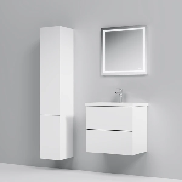 Мебель для ванной AM.PM Gem 60 подвесная, 2 ящика, цвет белый глянец - фото 1