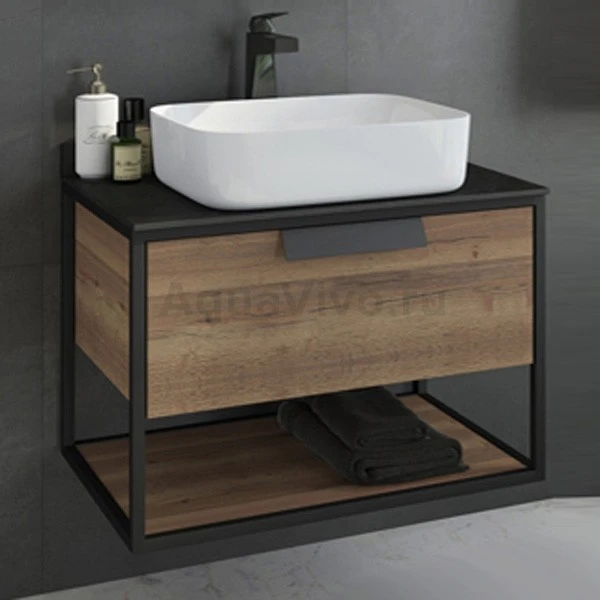 Мебель для ванной Comforty Кельн 75, цвет дуб темный - фото 1