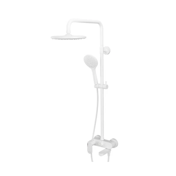 Душевая стойка WasserKRAFT A18501 с верхним душем и смесителем, цвет белый
