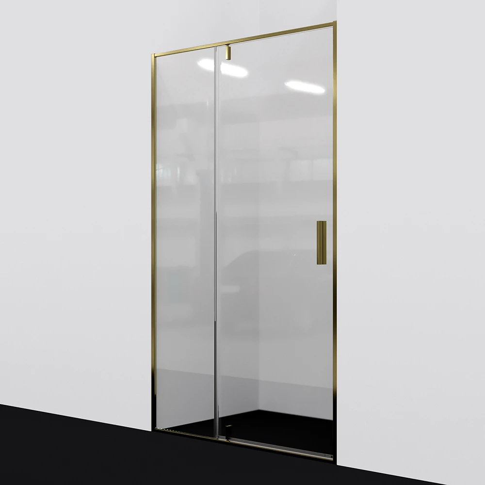 Душевая дверь WasserKRAFT Aisch WasserSchutz 55P05 120x200, стекло прозрачное, профиль золото матовое