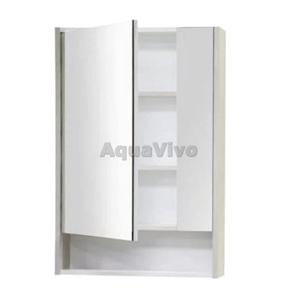 Зеркальный шкаф Акватон Рико 65, цвет белый / ясень фабрик