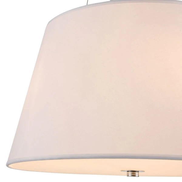 Подвесной светильник Maytoni Bergamo MOD613PL-03W, арматура хром, плафон ткань белая, 42х42 см