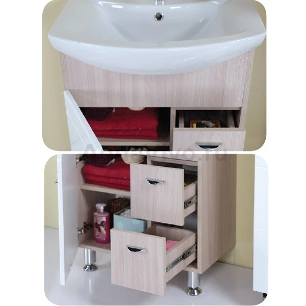 Мебель для ванной Оника Стиль 60.13, цвет белый / ясень шимо - фото 1