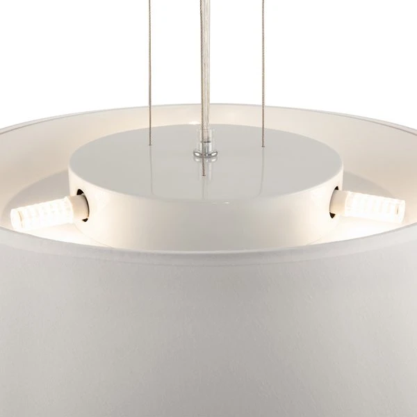 Подвесной светильник Maytoni Bergamo MOD613PL-03CH, арматура хром, плафон ткань белая, 55х55 см