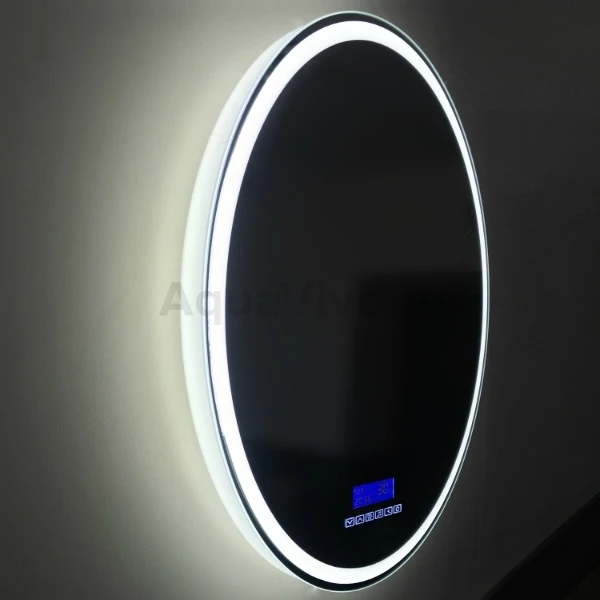 Зеркало Belbagno SPC-RNG-800-LED-TCH-RAD 80x80, с подсветкой, Bluetooth, термометром, радио и сенсорным выключателем - фото 1
