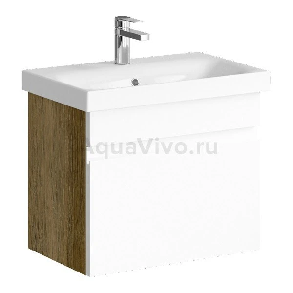 Мебель для ванной Aqwella Smart 60, цвет дуб балтийский / белый