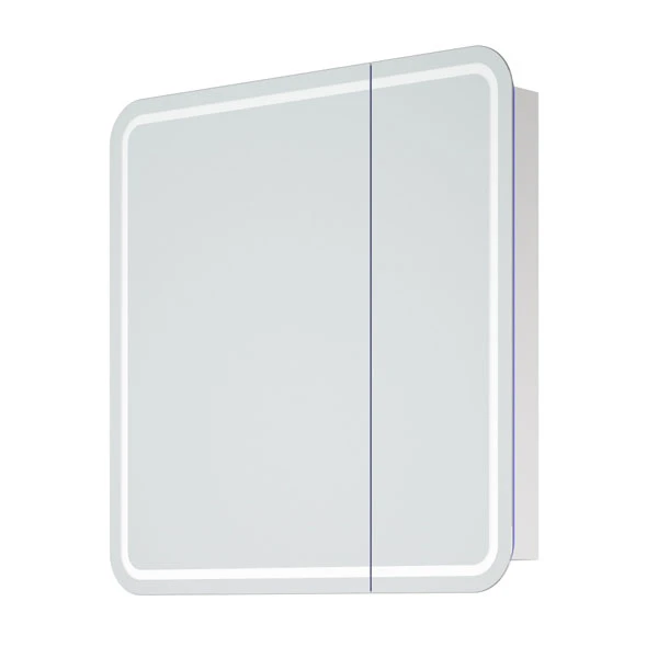 Шкаф-зеркало Corozo Алабама 80/С, с подсветкой, цвет белый