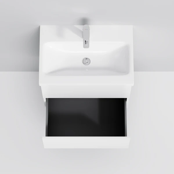 Мебель для ванной AM.PM Gem 60 подвесная, 2 ящика, цвет белый глянец - фото 1