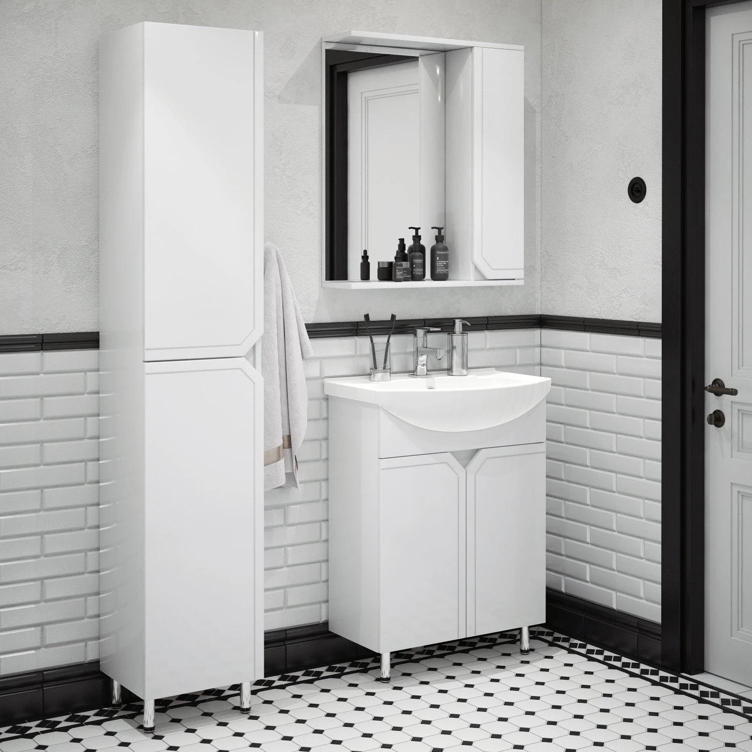Мебель для ванной Corozo Сириус 65, цвет белый