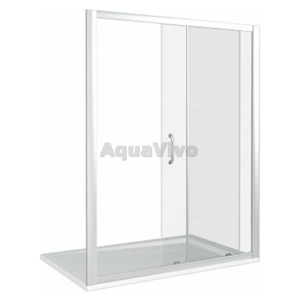 Душевая дверь Good Door Latte WTW-140-C-WE 140, стекло прозрачное, профиль белый - фото 1