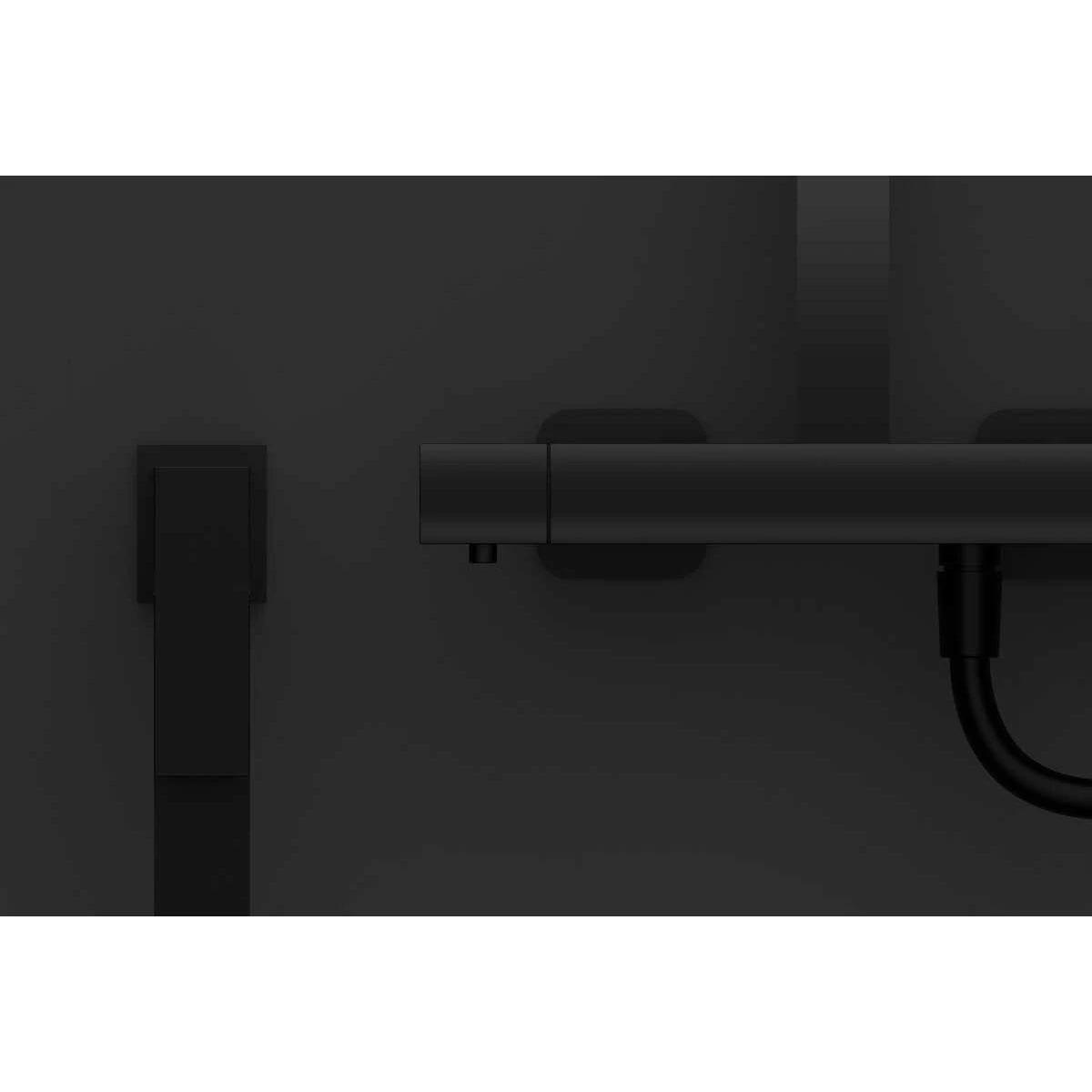 Душевая стойка Vincea Next VSFS-1N0TMB, с верхним душем, термостатическим смесителем, цвет черный - фото 1