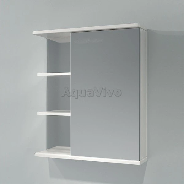 Шкаф-зеркало Какса-А Грация 62, правый, цвет белый