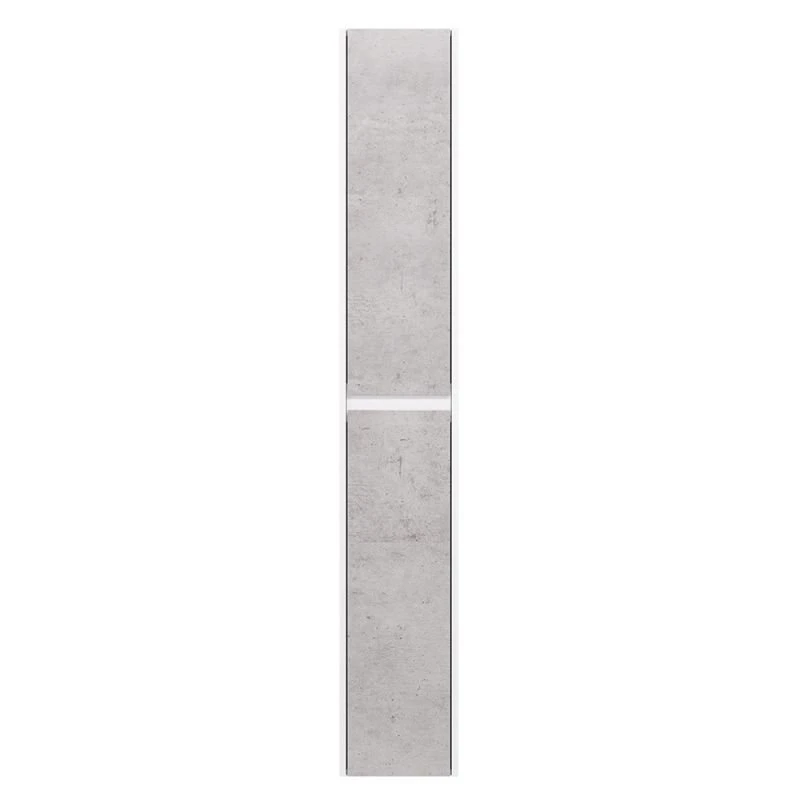 Шкаф-пенал Dreja Slim 30, подвесной / напольный, цвет белый глянец / бетон
