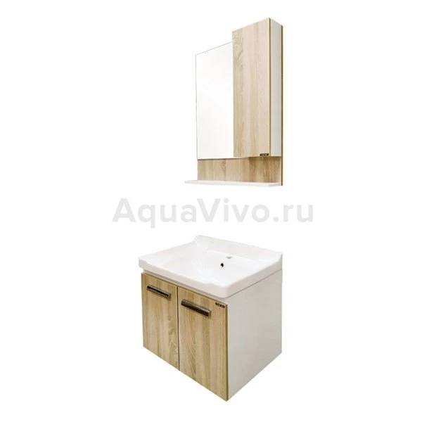 Мебель для ванной Comforty Рига 60, цвет дуб сонома - фото 1