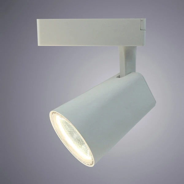 Трековый светильник Arte Lamp Amico A1821PL-1WH, арматура белая, плафон металл белый, 13х9 см - фото 1