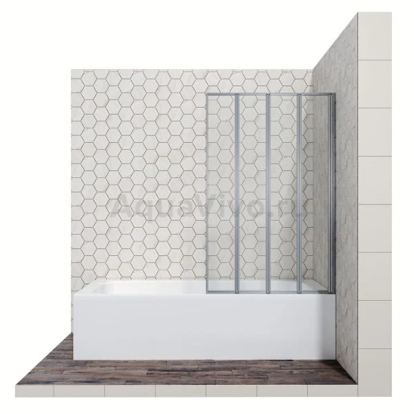 Шторка на ванну Ambassador Bath Screens 16041111 R 100x140, правая, стекло прозрачное, профиль хром