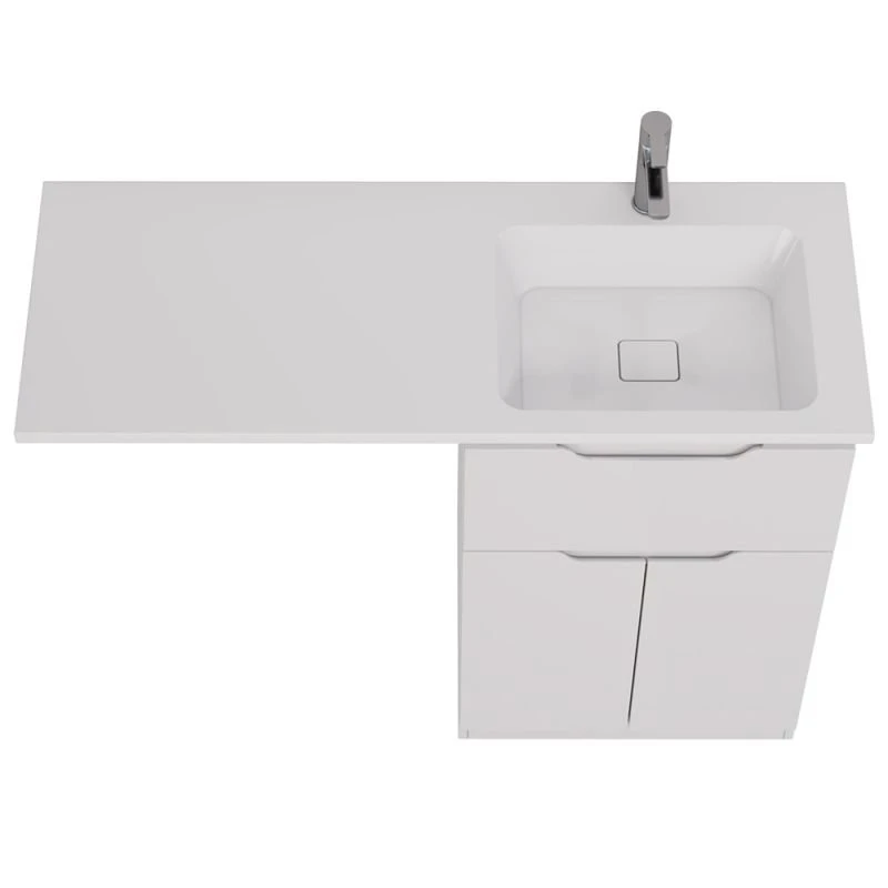 Мебель для ванной Dreja Vega 60, с 1 ящиком и дверцами, цвет белый глянец - фото 1