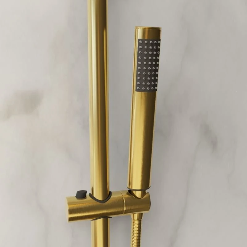 Душевая стойка RGW Shower Panels SP-33 G, с верхним душем, смесителем, цвет золото - фото 1