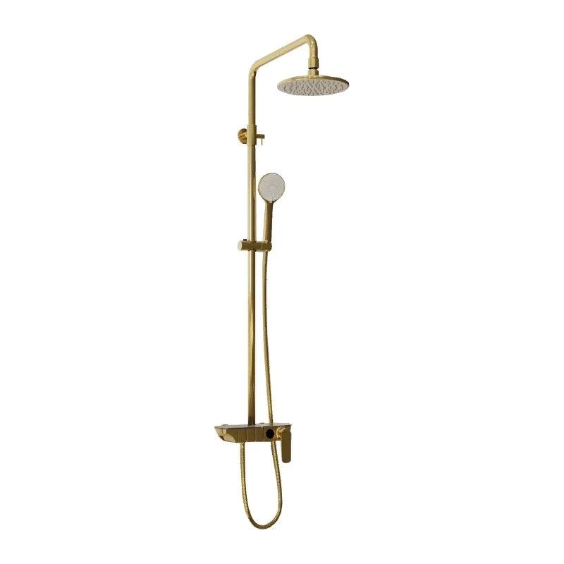 Душевая стойка RGW Shower Panels SP-33 G, с верхним душем, смесителем, цвет золото
