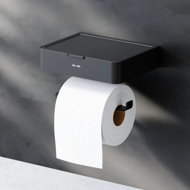 Держатель туалетной бумаги AM.PM Inspire 2.0 A50A341522, с полкой для телефона, цвет черный
