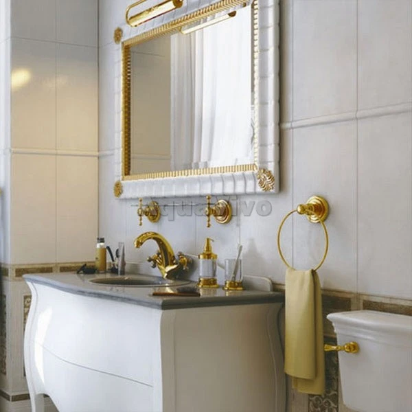 Полка Boheme Imperiale 10407 стеклянная, 58 см, цвет золото - фото 1