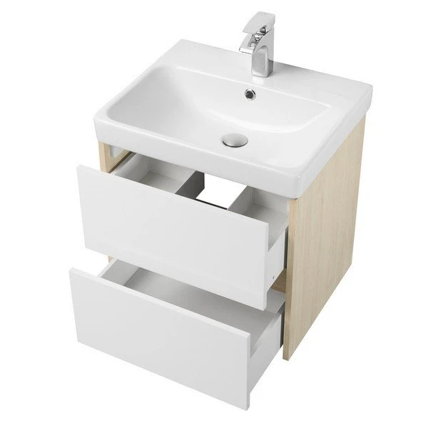 Мебель для ванной Акватон Сканди 70, цвет белый / дуб верона - фото 1
