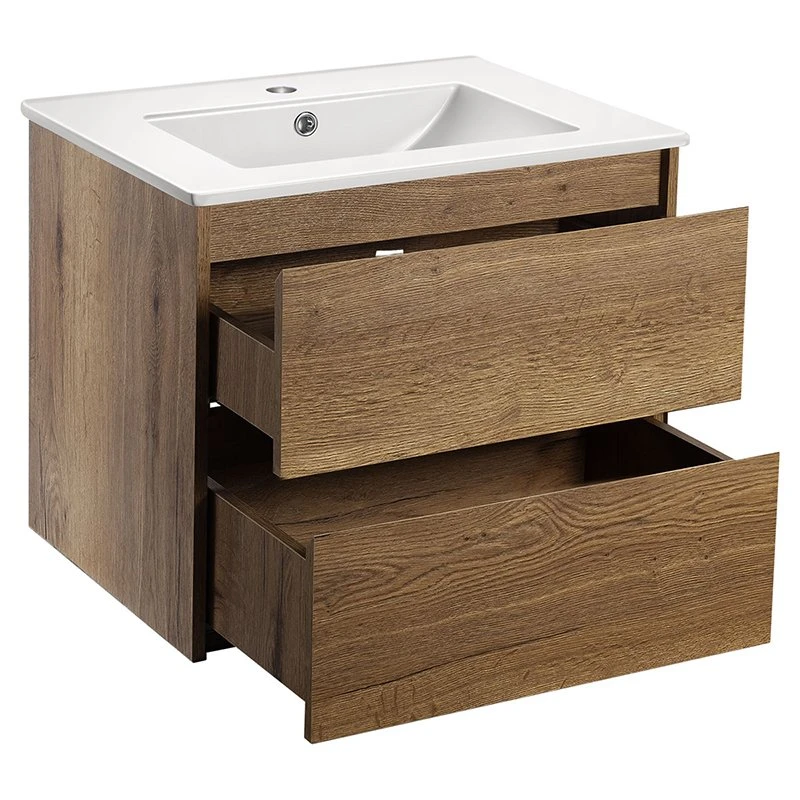 Мебель для ванной Vincea Gio 60, с 2 ящиками, цвет табачный дуб - фото 1