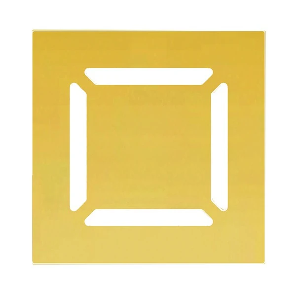 Душевой трап Berges Platz Norma 09 21 59, боковой выпуск, цвет золото глянец, 15x15 см