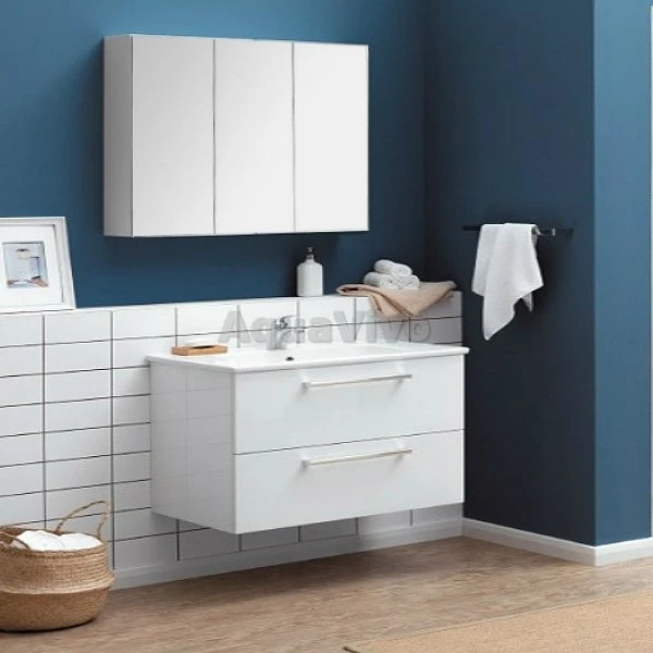 Мебель для ванной Dreja Gio 100, цвет белый глянец