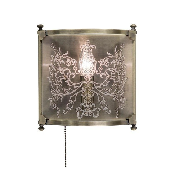 Настенный светильник Citilux Версаль CL408313, арматура бронза, плафон стекло прозрачное, 22х9 см