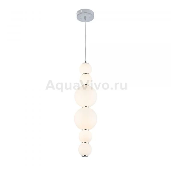 Подвесной светильник ST Luce Nepazzo SL1583.103.01, арматура металл, цвет хром, плафон стекло, цвет белый