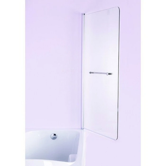 Шторка на ванну Esbano ES-1412 120х140, с полотенцедержателем, стекло прозрачное, профиль хром - фото 1