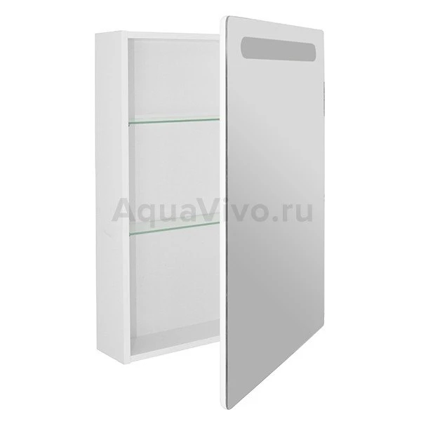 Шкаф-зеркало Mixline Стив 60x80, с подсветкой, правый, цвет белый - фото 1