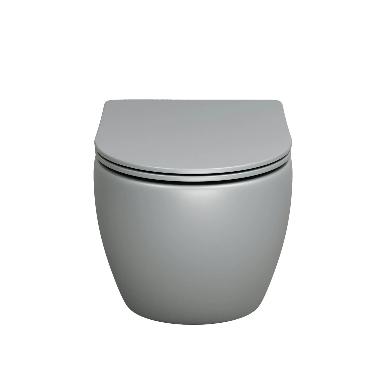 Унитаз Grossman Color GR-4455 GLMS подвесной, безободковый, с сиденьем микролифт, цвет светло-серый матовый - фото 1