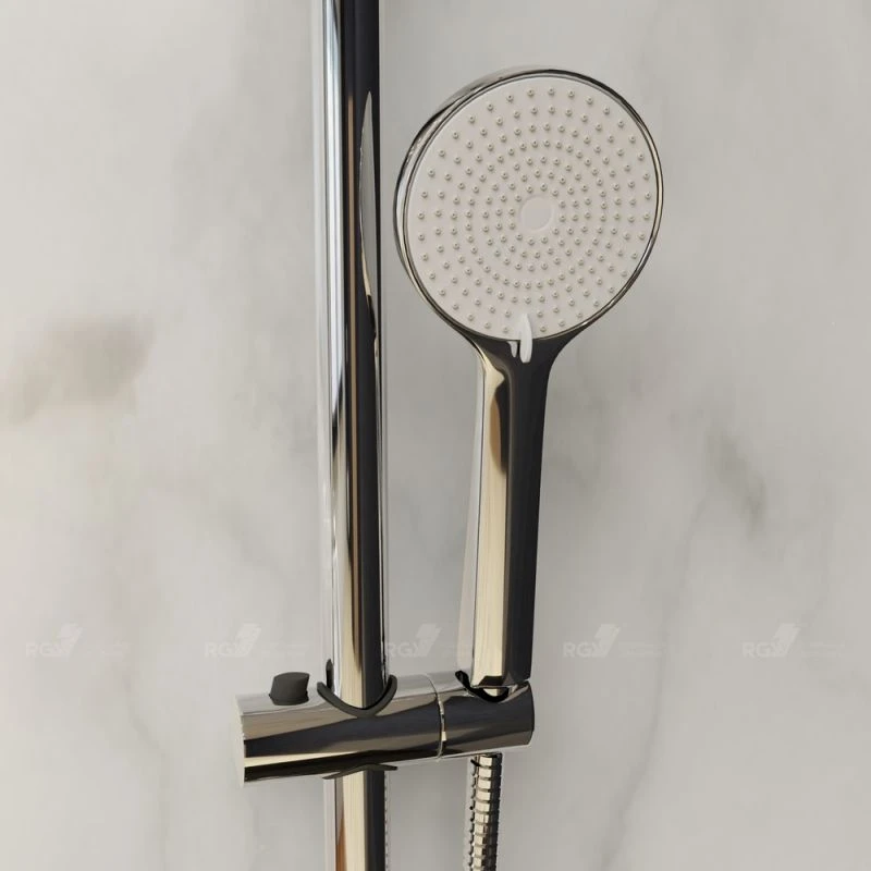 Душевая стойка RGW Shower Panels SP-31, с верхним душем, смесителем, цвет хром - фото 1