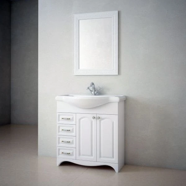 Зеркало Corozo Классика 80x80, цвет белый - фото 1
