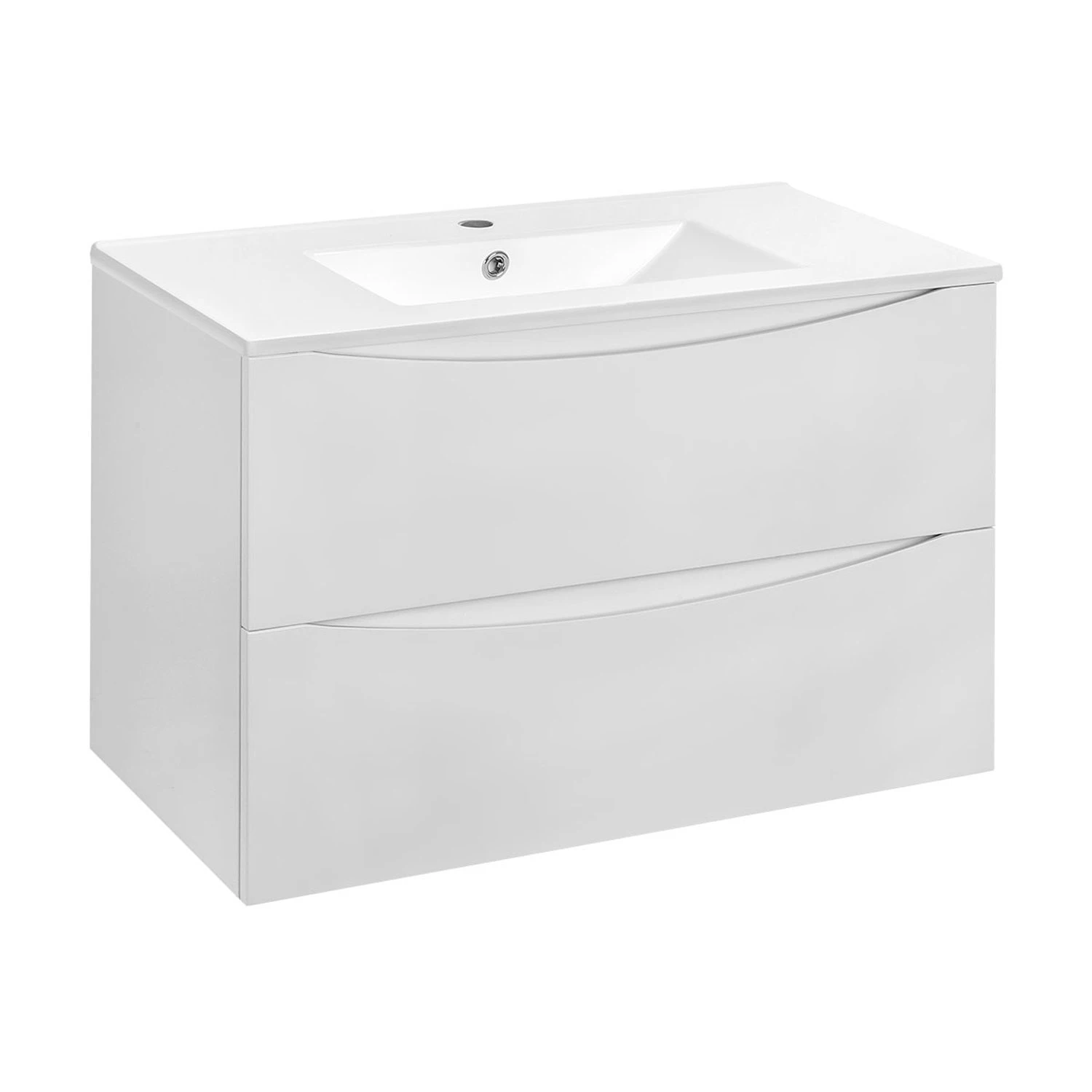 Мебель для ванной Vincea Mia 90, под фарфоровую раковину, цвет белый глянец - фото 1