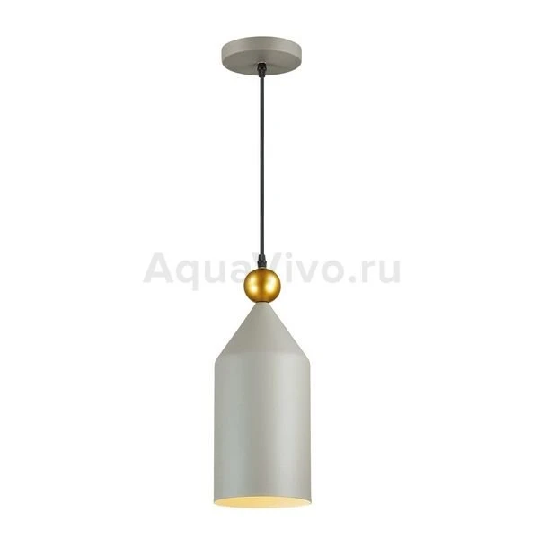 Подвесной светильник Odeon Light Bolli 4092/1, арматура серая, плафон металл серый, 15х156 см