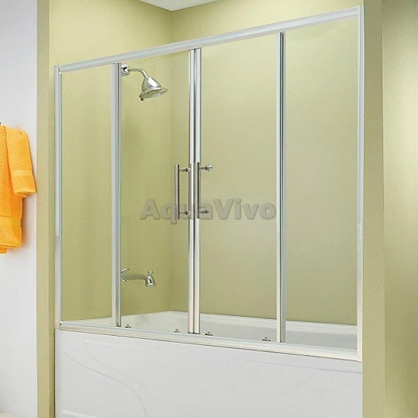 Шторка на ванну Esbano ES-1415 150х140, стекло прозрачное, профиль хром