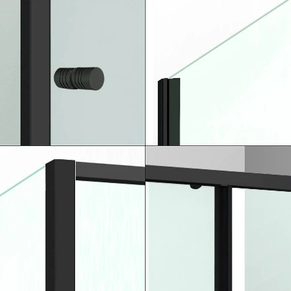 Душевая дверь WasserKRAFT Dill WasserSchutz 61S12 100x200, стекло прозрачное, профиль черный - фото 1