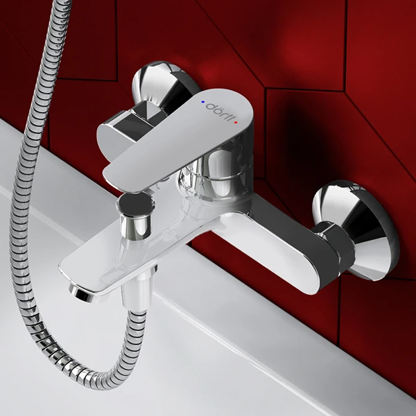 Смеситель Dorff Prime D4011000 для ванны с душем, цвет хром