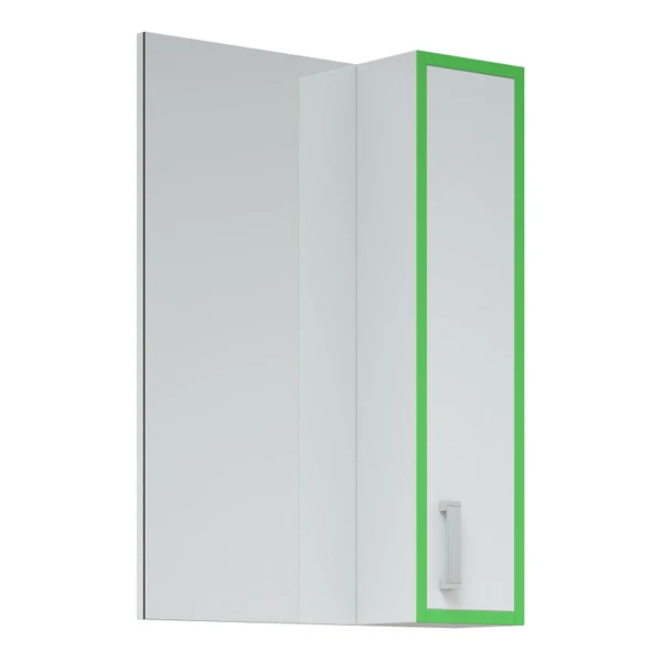 Шкаф-зеркало Corozo Спектр 50, правый, цвет белый / зеленый