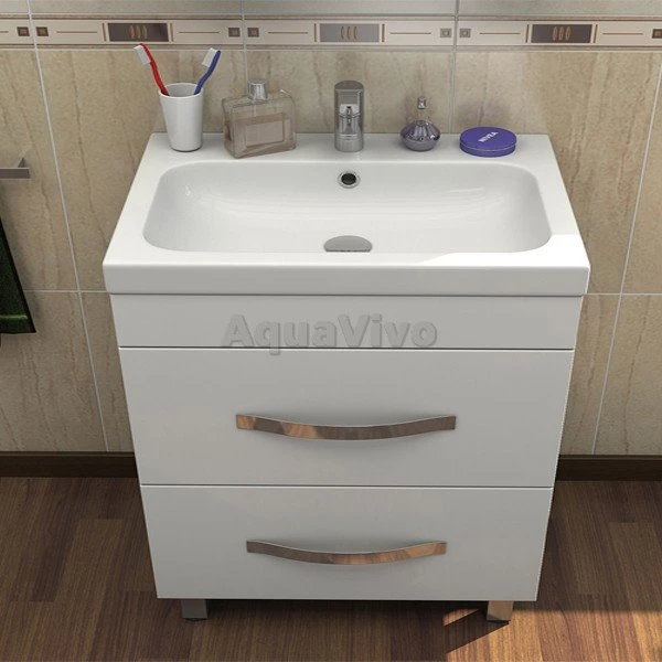 Мебель для ванной Какса-А Квадро 70, напольная, цвет белый - фото 1
