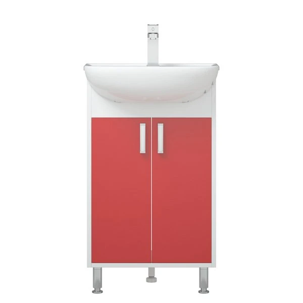 Мебель для ванной Corozo Колор 50, цвет белый / красный