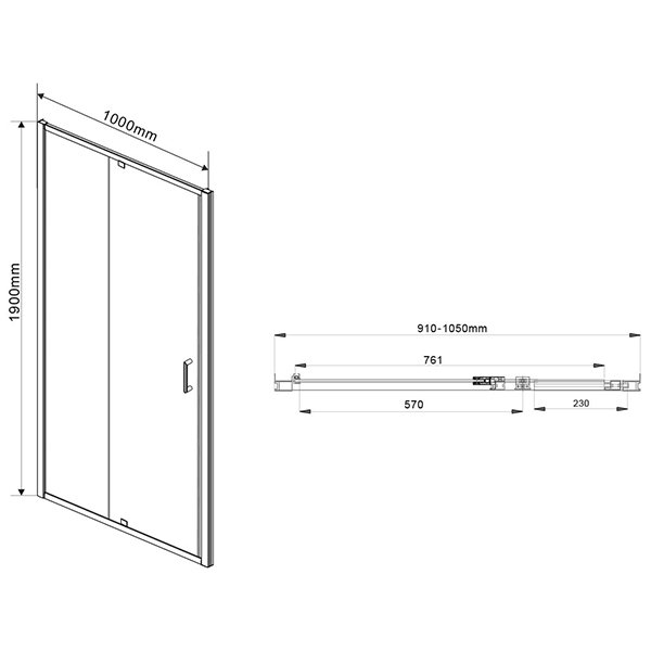 Душевой уголок Vincea Intra VSR-1I 90/100x80, стекло шиншилла, профиль хром