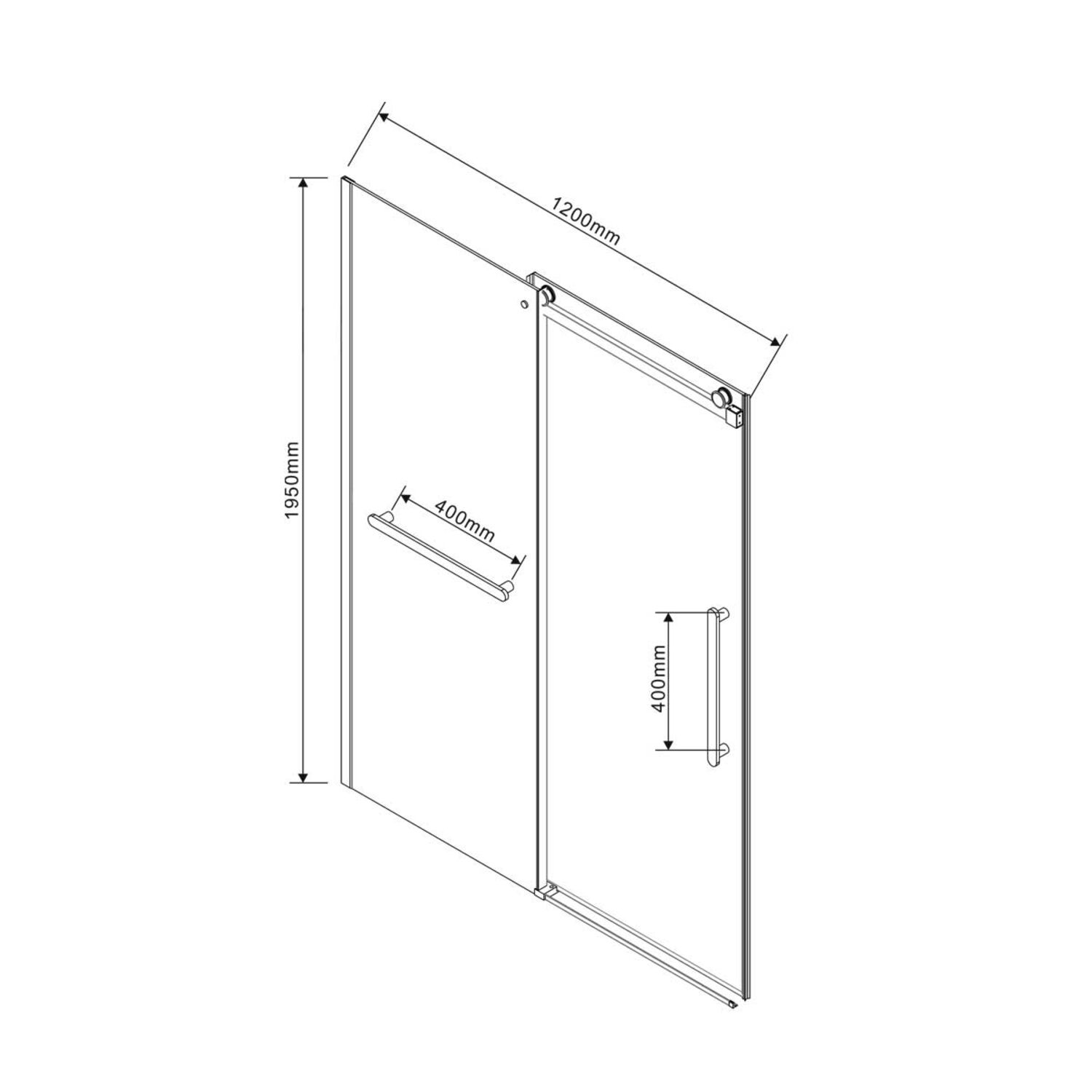 Душевая дверь Vincea Como Soft VDS-1CS 120x195, стекло прозрачное, профиль хром, с полотенцедержателем