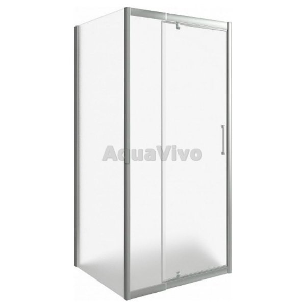 Душевой уголок Good Door Orion WTW-PD+SP-G-CH 100x90, стекло грейп, профиль хром