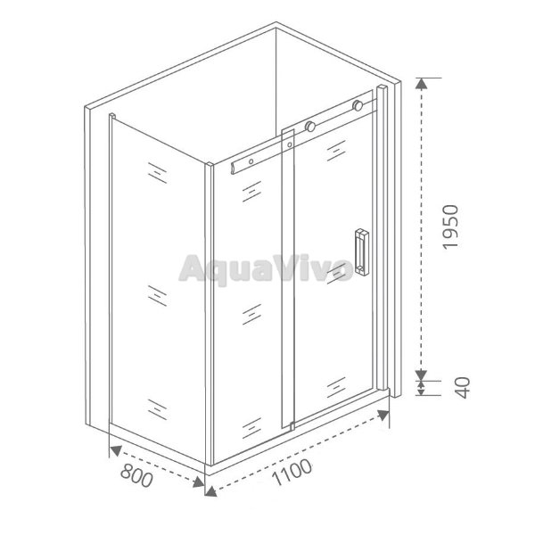 Душевой уголок Good Door Puerta WTW+SP-C-CH 110x80, стекло прозрачное, профиль хром - фото 1