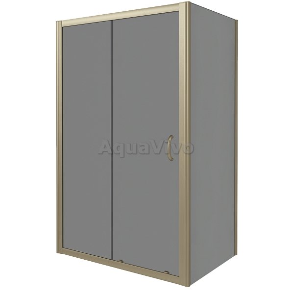 Душевой уголок Good Door Jazze WTW+SP-B-BR 130x90, стекло тонированное, профиль бронза